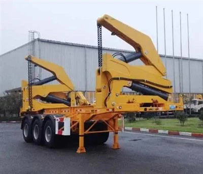 Rimorchio portacontainer con caricatore laterale